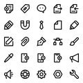 Outline icons for universal web & mobile.