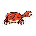 Cute little crab cartoon dabbing