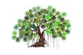 Banyan tree vector illustrations