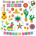 Cinco de mayo vector clipart illustrations graphics Royalty Free Stock Photo