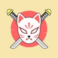Japan devil fox mask Royalty Free Stock Photo
