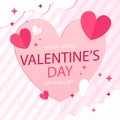 valentine\'s day sale promo paper style Royalty Free Stock Photo