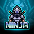 Ninja esport logo mascot design Royalty Free Stock Photo