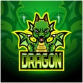 Dragon esport logo mascot design