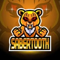 Sabertooth esport logo mascot design