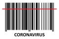 Coronavirus barcode scan on white Royalty Free Stock Photo