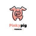 Pinky Pig Logo Design Royalty Free Stock Photo