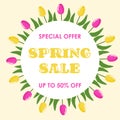 Spring Sale Bright Banner Royalty Free Stock Photo