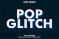 Glitch editable text effects design