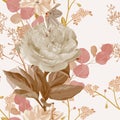 Floral seamless original pattern in vintage style. Traditional floral pattern for fabric, wallpapers and backgrounds.