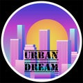 Urban Dream City Landscape T-shirt Design