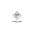 Simple and clean floral logo template.