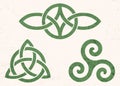 Textured Celtic Symbols Royalty Free Stock Photo