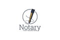 Notary public logo vector illustration.