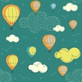 Printpattern with hot air balloons