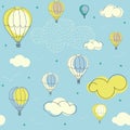 Printpattern with hot air balloons