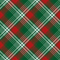 Christmas argyle tartan plaid. Scottish pattern fabric swatch close-up.