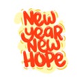 new year hope quote text typography design graphic vector illustration