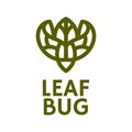 leaf bug plant Green nature logo concept design illustration Royalty Free Stock Photo