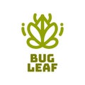 leaf bug plant Green nature logo concept design illustration Royalty Free Stock Photo