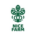 Green nice farm vegetable nature logo concept design illustration Royalty Free Stock Photo
