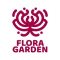 flora garden orchid flower nature logo concept design illustration