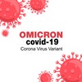Omicron Variant is new variant of Covid 19 illustration background. Basic element graphic resources.