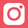 Instagram meta logo icon, Social media Instagram modern like , follower , comment red color. Like, follower, comment button, icon