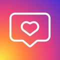 Instagram meta logo icon, Social media Instagram modern like , follower , comment red color. Like, follower, comment button, icon