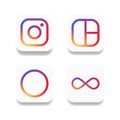 Instagram meta logo icon, Social media Instagram modern like , follower , comment red color. Like, follower, comment button, icon