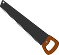 Manual Wood Saw Tool Vector Illustration Royalty Free Stock Photo