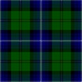 Clan Urquhart tartan plaid. Scottish pattern fabric swatch close-up.