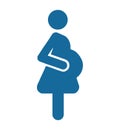 Symbol Priority toilet. Priority seating. Woman Pregnant