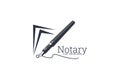 Notary public logo vector illustration. Royalty Free Stock Photo