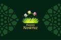 Translation: Happy Nowruz. Happy Persian New Year Nowruz vector illustration.