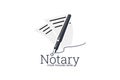 Notary public logo vector illustration. Royalty Free Stock Photo