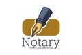 Notary public logo vector illustration.