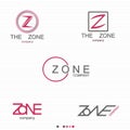 Red Zone Logo Set - Vector Royalty Free Stock Photo