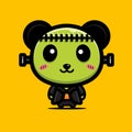 Cute panda monster character design