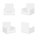 Empty Cardboard Counter Display Boxes Mockups