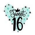 Sweet 16 - fashionable decoration for birthday.