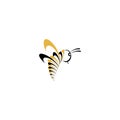 Honey bee logo insect design template