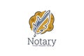 Notary public logo vector illustration.