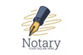 Notary public logo vector illustration.