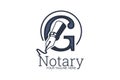 Notary public logo vector illustration.