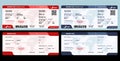 Boarding pass & Airlines Logo template Royalty Free Stock Photo