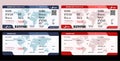 Airline Boarding Pass Blank Blank template
