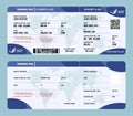 Airline Boarding Pass Blank Blank template Royalty Free Stock Photo