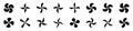 symbols fan rotating Vector illustration.Propeller icon set