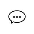 Simple Design Speech Bubble Icon Royalty Free Stock Photo
